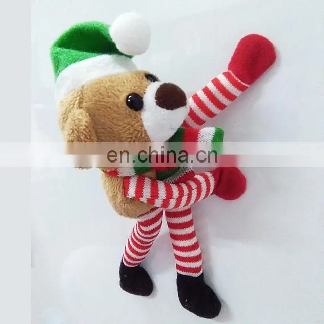 Promotional Soft Stuffed Plush Christmas Snowman Fridge Magnet Toys