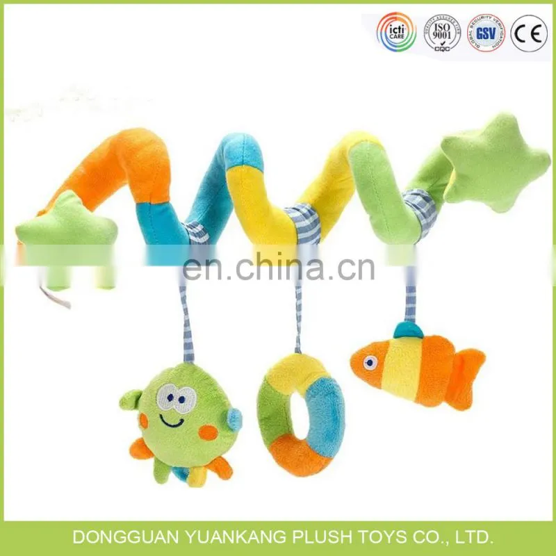 Baby bed crib hanging plush activity spiral toy