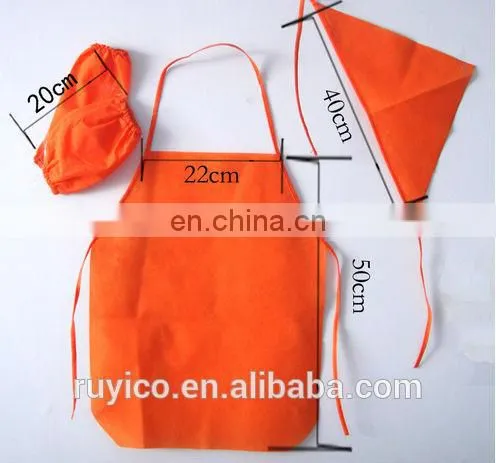 cheap wholesale disposable nonwoven kids apron / children drawing apron
