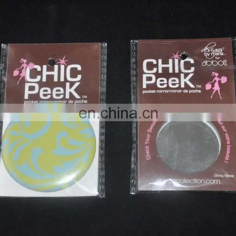 OEM factory -Promotional tinplate pocket mirror