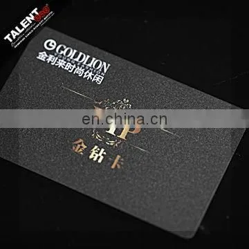 custom private design printed plastic vip business card