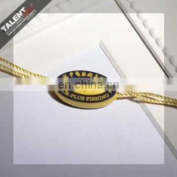 custom garment brand name logo plastic seal tag string