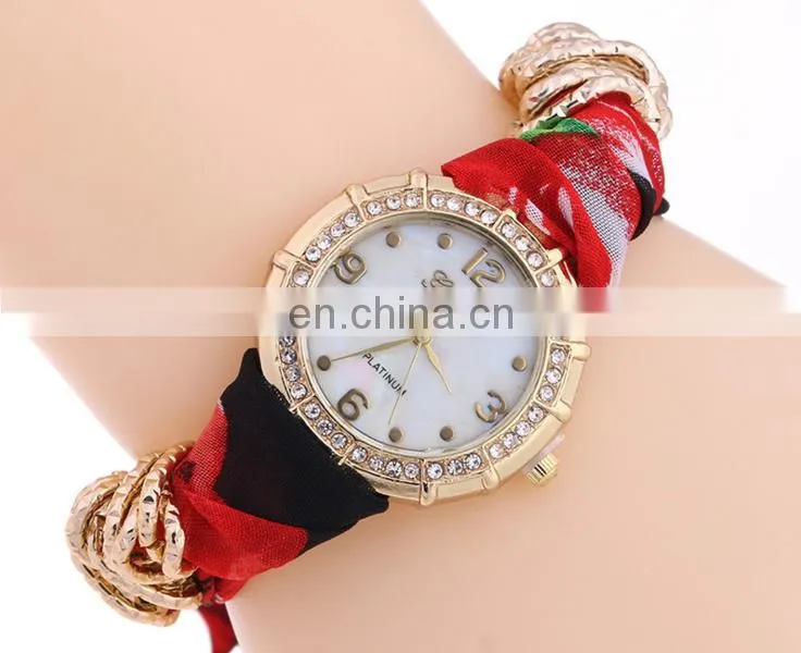 hot selling butterfly wrap leather Bracelet watch with crystals quartz watch crystal leather wrap bracelets gifts for her