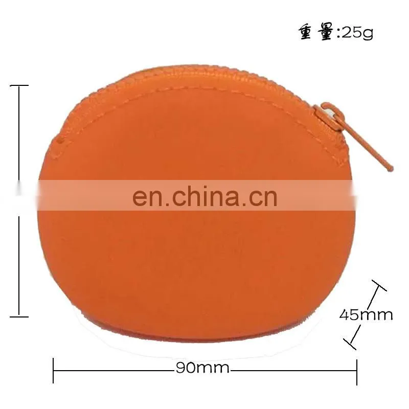 Round Mini Coin Wallets Earphones And Coin Key Assort Storage Bags Fashion Women Silicone Purse