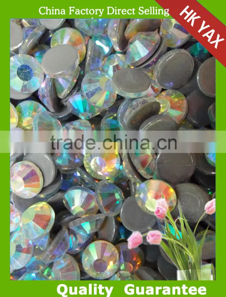 high quality crystal AB YAX swainstone rhinestone hotfix;shiny rhinestone hotfix swainstone;swainstone hotfix rhinestone