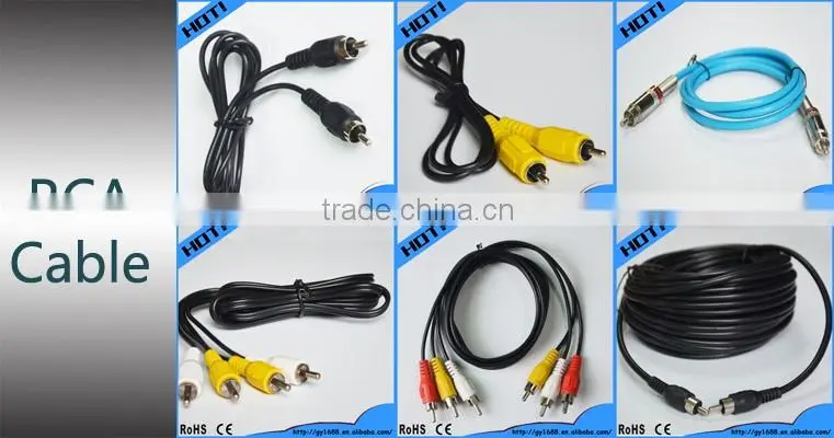 Y type car rca cable 1 to 2 auxiliary cable cord 1M