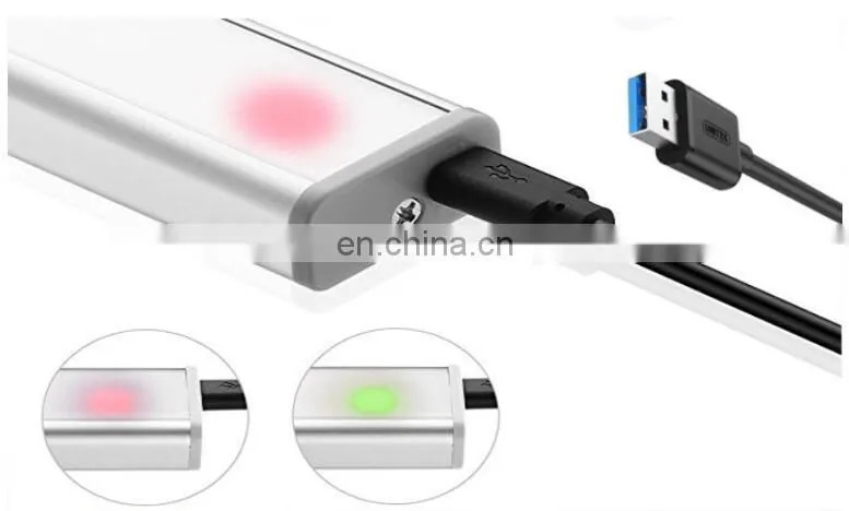 2W USB charging rechargeable motion sensor led wardrobe rail light