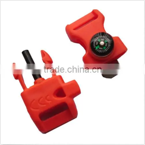 1/10/20pc Buckle Whistle Compass Flint Fire Starter Scaper for Paracord Bracelet