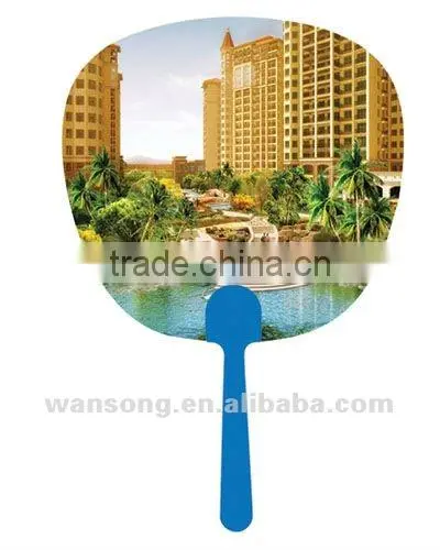 2015 new custom design plastic promotional PP fan with factory price