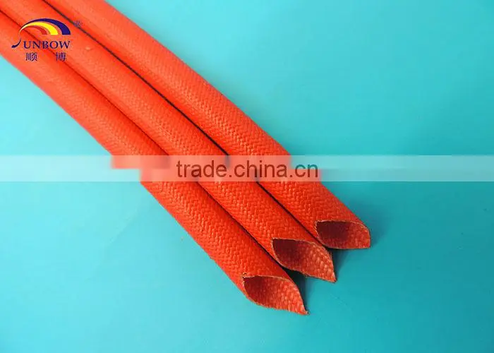 SUNBOW UL High Quality VW-1 Flame Retardant Insulating Silicone Fiber Glass Sleeving