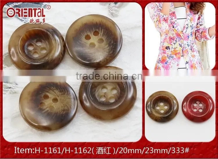 fancy 4 holes plastic resin button for casual suit