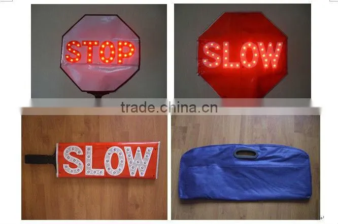 Handhold LED GO warning sign