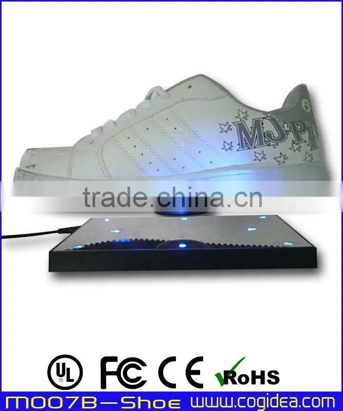 hot sale base technology magnetic floating pop display floating shoe display