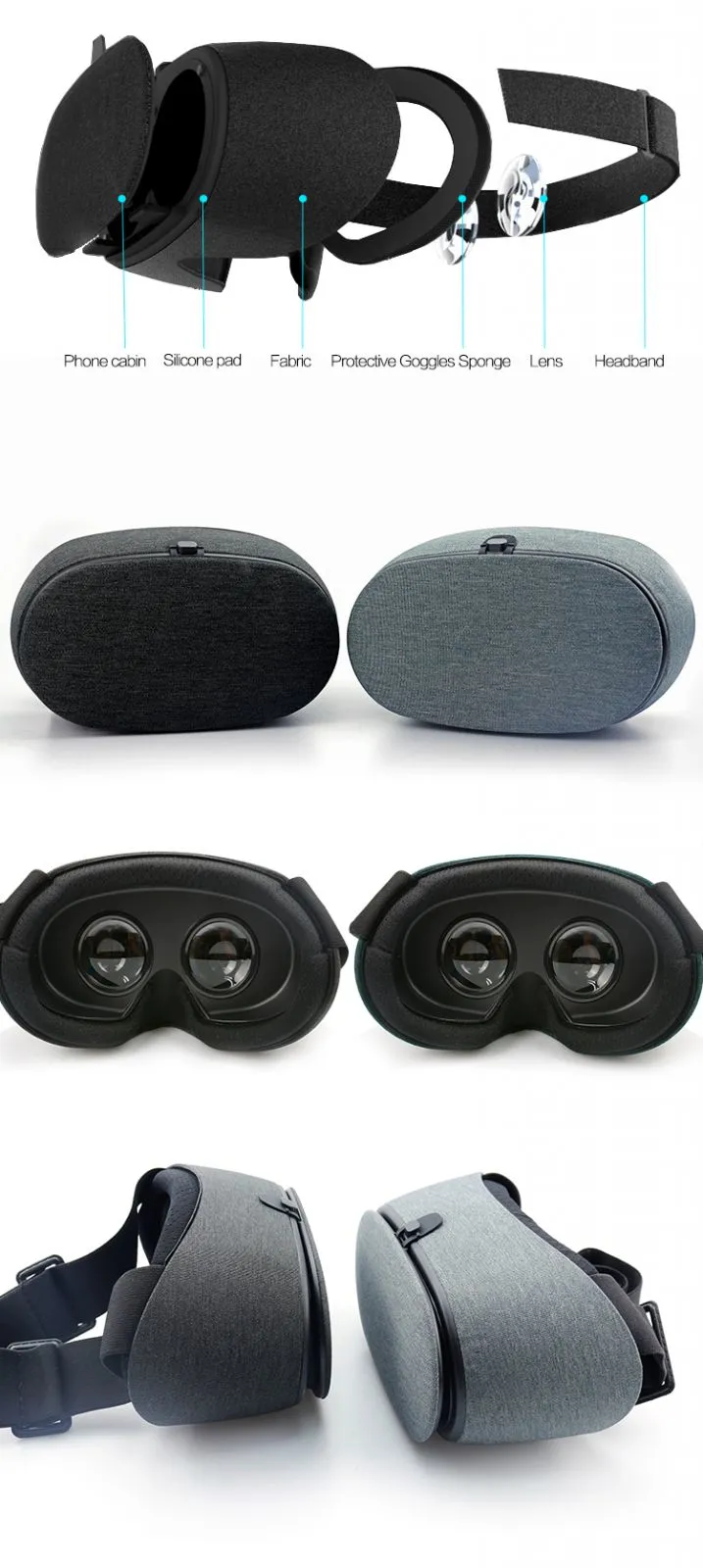 Ultra Light Body VR 3D Virtual Reality 3D Glasses for games and movies
