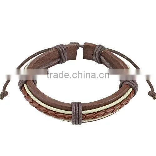 Classic Men genuine leather wristband bracelet