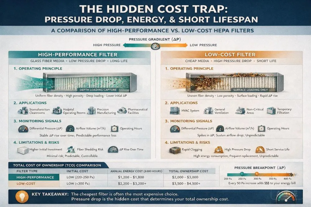 compare: The Hidden Cost Trap: Pressure Drop, Energy, and Short Lifespan: filter roles, operating principles, and monitoring signals