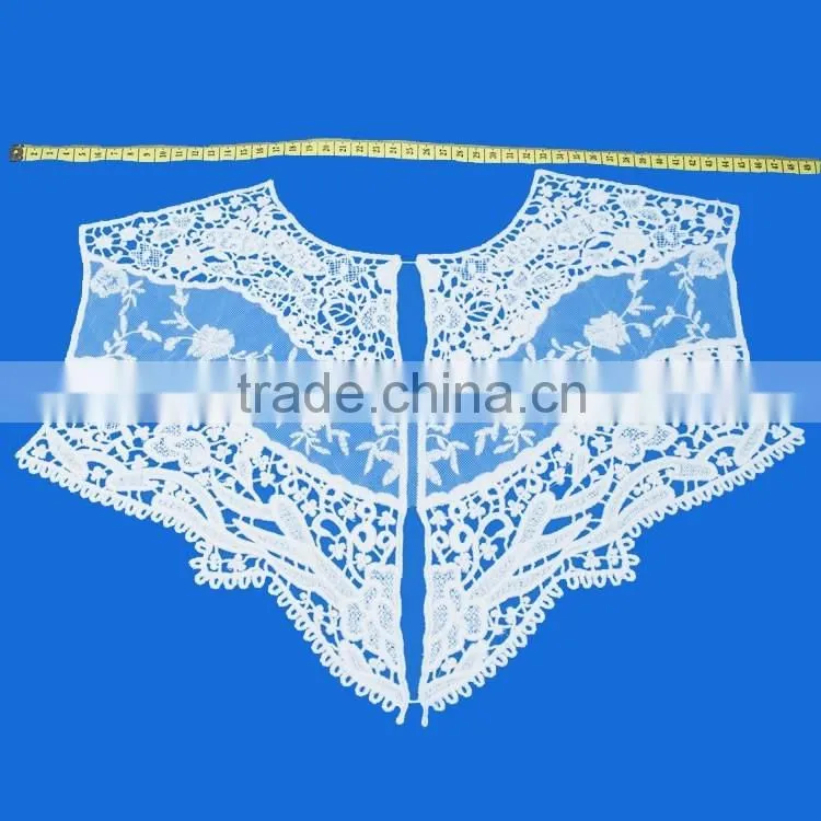 Fashion decorative cheap fancy symmetry ladies kameez chemical lace neckline embroidery neck design