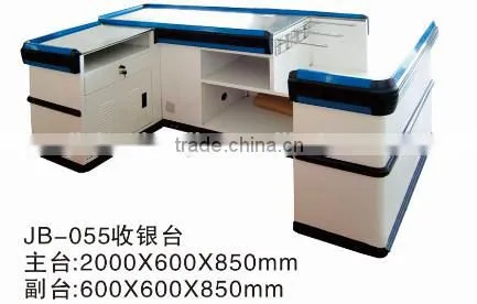 JB-055 Beautiful Metal commercial supermarket cashier checkout counter