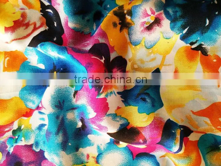 100% print rayon fabric for woman dress,garment.