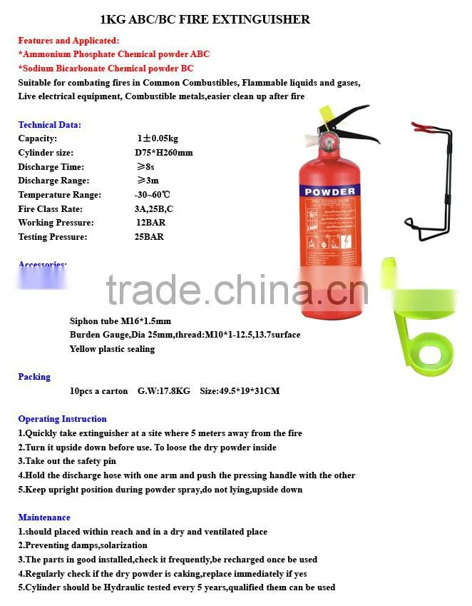 New Portable Fire Extinguisher Dry Powder ABC40