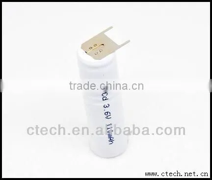 NICD rechargeable battery 1/3AAA 80mAh