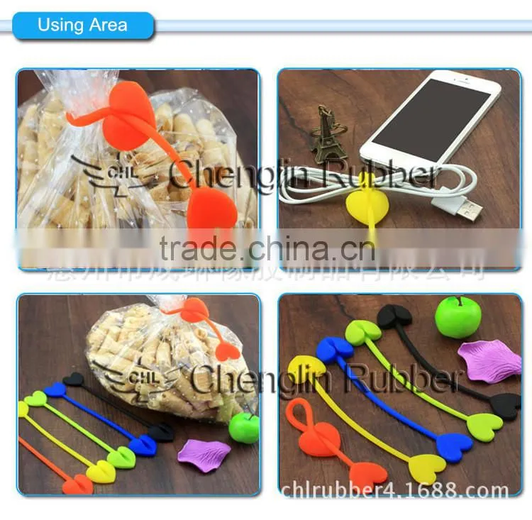 Multi-functional silicone food bag clip