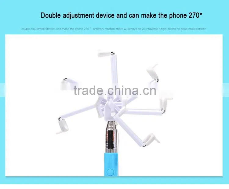 Self-pole,wired control selfie stick for mobile phone ,Since the shaft