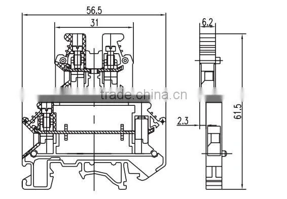 phoenix type 2 level SUK-4 din rail terminal block