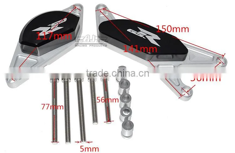 BJ-EG-010 Motorcycle CNC aluminum engine guard frame slider for sports bike Suzuki GSR 600