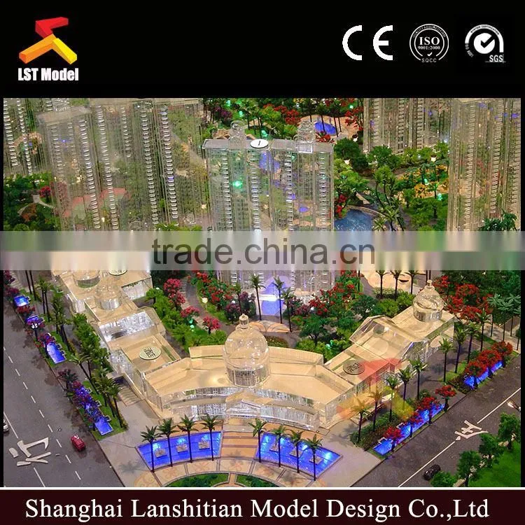 scale lighting architectural models with beautiful night scene