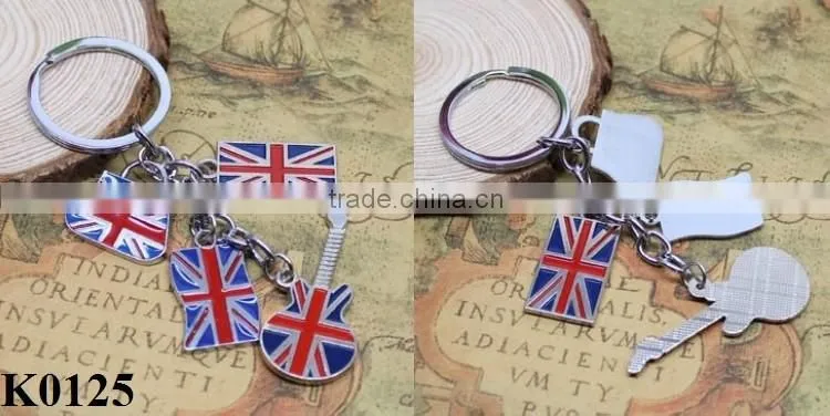 Best Selling Alloy Keychain Products Cute London England Flag & Phone Box Charms Metal Keychain K0126