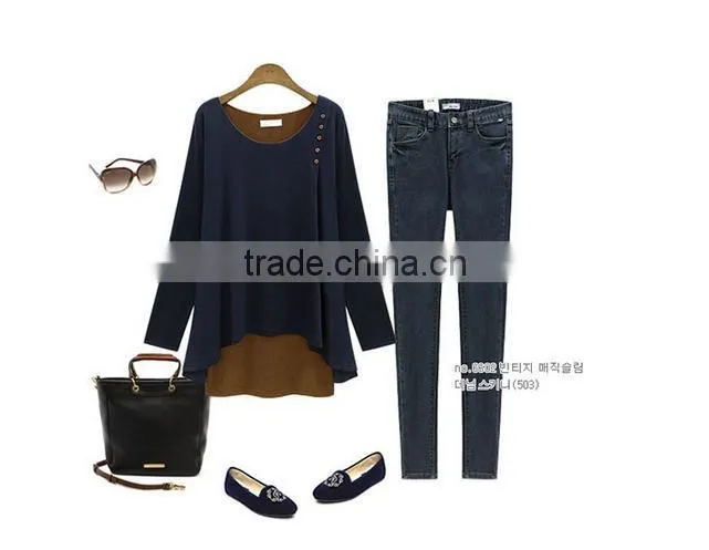 2014 the most popular European and American style fully elegant cotton/woolen fabric compater knitted ladies sweater