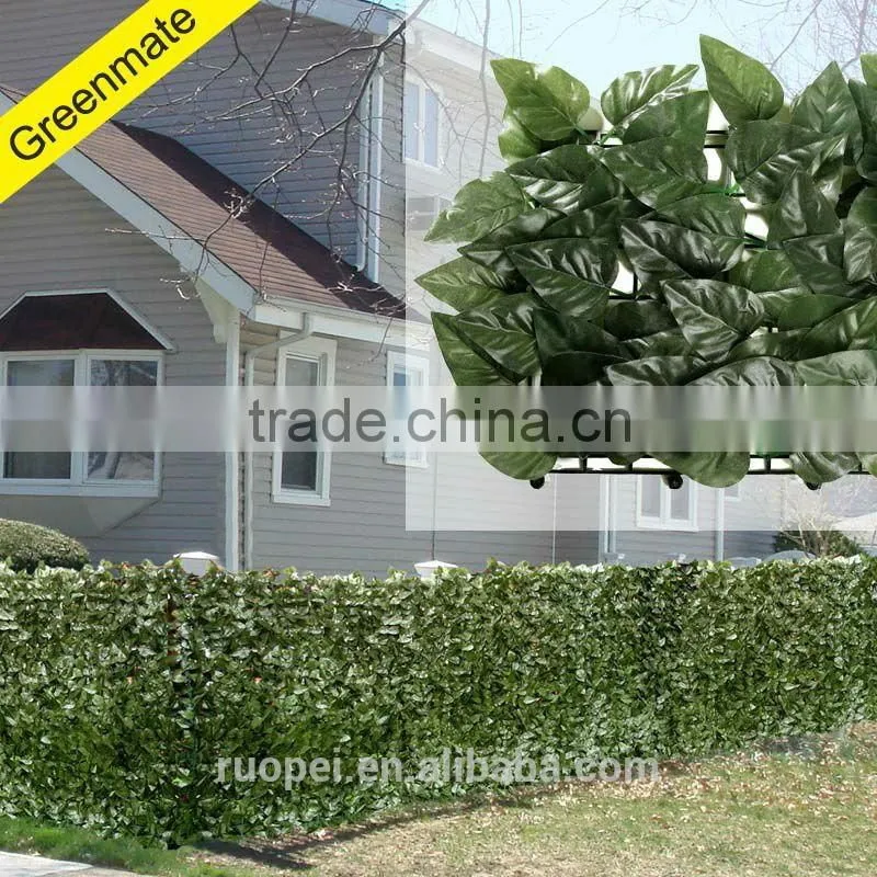 Plastic lawn leaf fence fake vertical artificial ivy fence