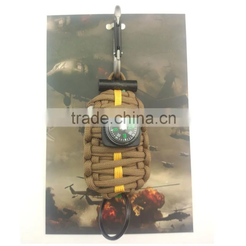 camping 550 paracord grenade emergency survival kit