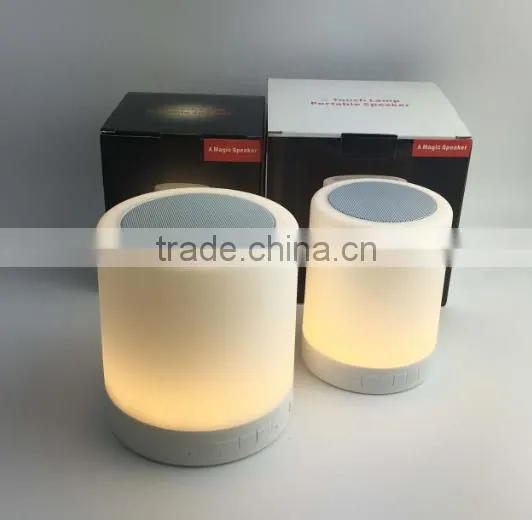 2016 Mini Best Selling Bluetooth Water Dancing 2.0 Speaker With LED Touch Table Lamp