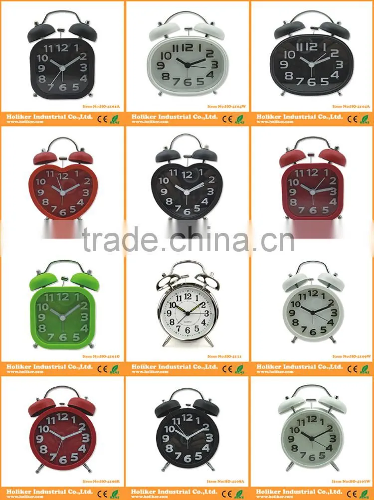 Metal Promotional Twin Bell Alarm desk clock