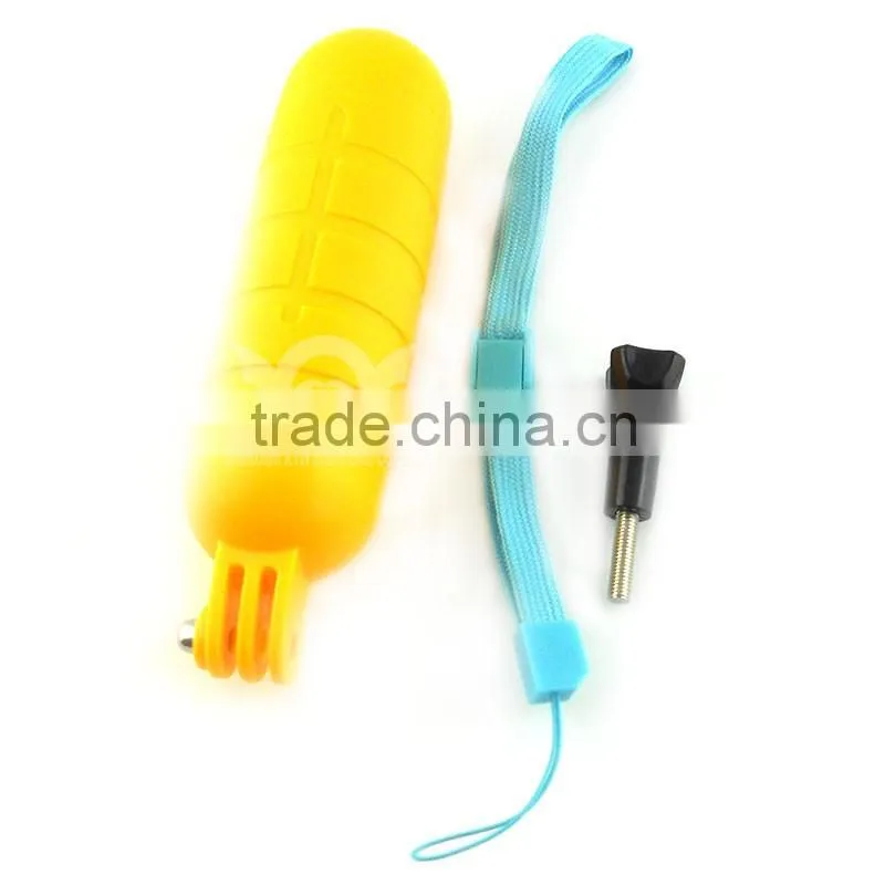Floaty bobber with strap and screw for Gopro Hero 3+/3/2/1, Yellow & Orange