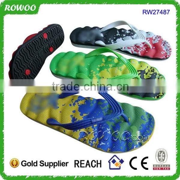 plastic wholesale cheap eva flip flop custom in china