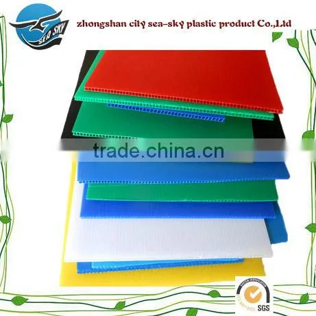 display hanger of pp hollow corrugated sheet /corflute signs/plastic hollow sheet for the supper market show