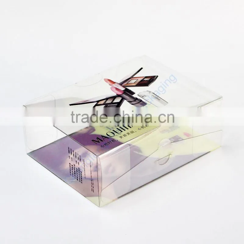 Customized clear cosmetic gift set packaging box