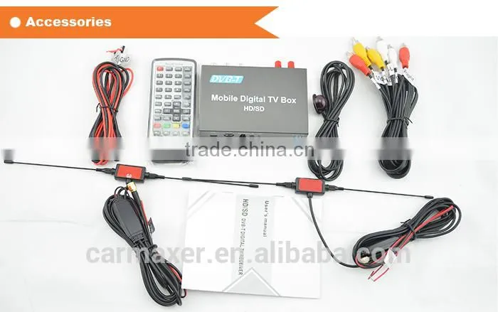 Fashion car dvb-t box car portable mobile h 265 set top box