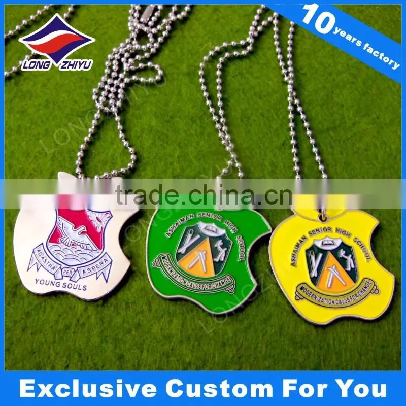 Zinc alloy wing shape antique silver finish tag/pendant/dog tag with nice chain
