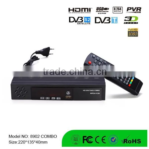 2015 Hot-sale hd combo dvb-s2 dvb-t2 satellite receiver for Arica Asia DVB-T2 DVB-S2 HD Set top box