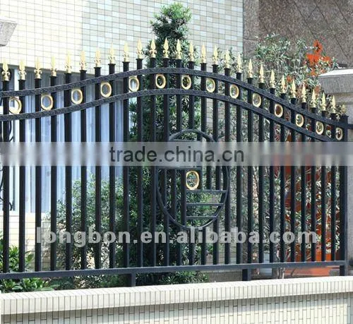 Top-selling hand forged iron fence and gate
