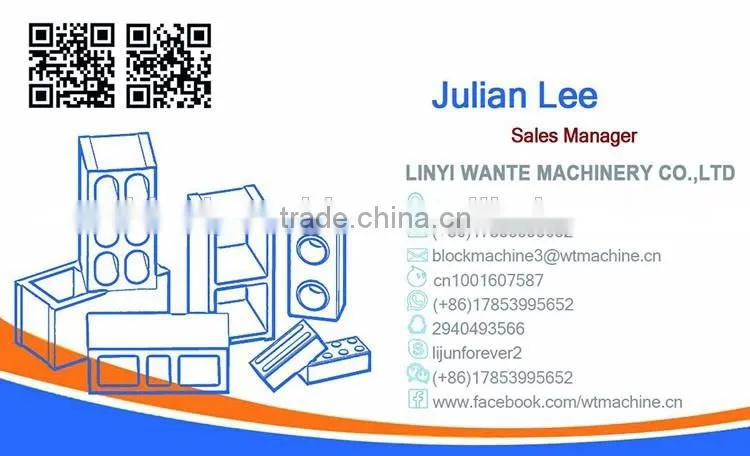 WT2-20M diesel engine mud brick making machine with hopper and mixer