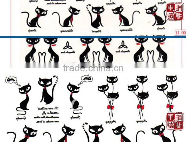 2015 most popular sexy cat tattoo sticker