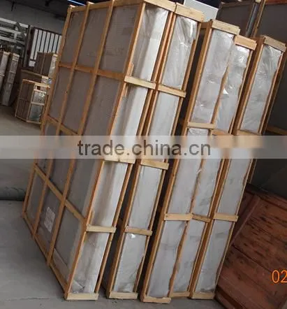 Horizontal opening pattern Aluminum blind inside PVC double glass window