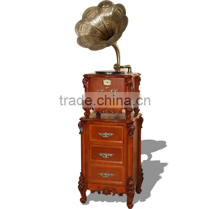 2015 New arrive Retro antique vintage CD gramophone vinyl record player