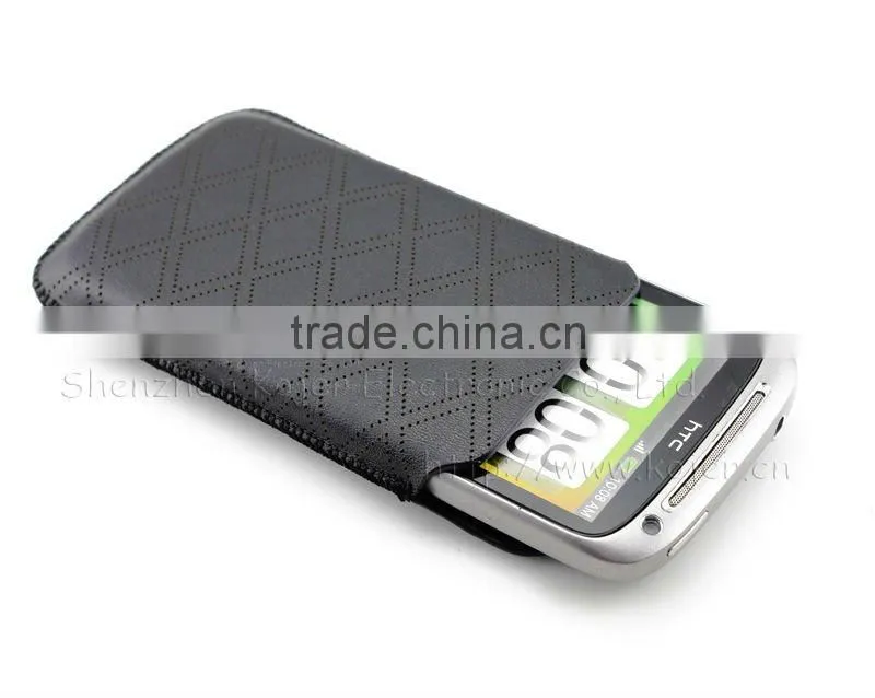PU Mobile Phone Case for iPhone 4/4S, with Laser Engraving Punching Pattern Design