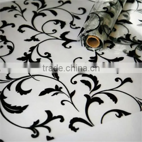 100% Polyester Crystal Flocked Organza